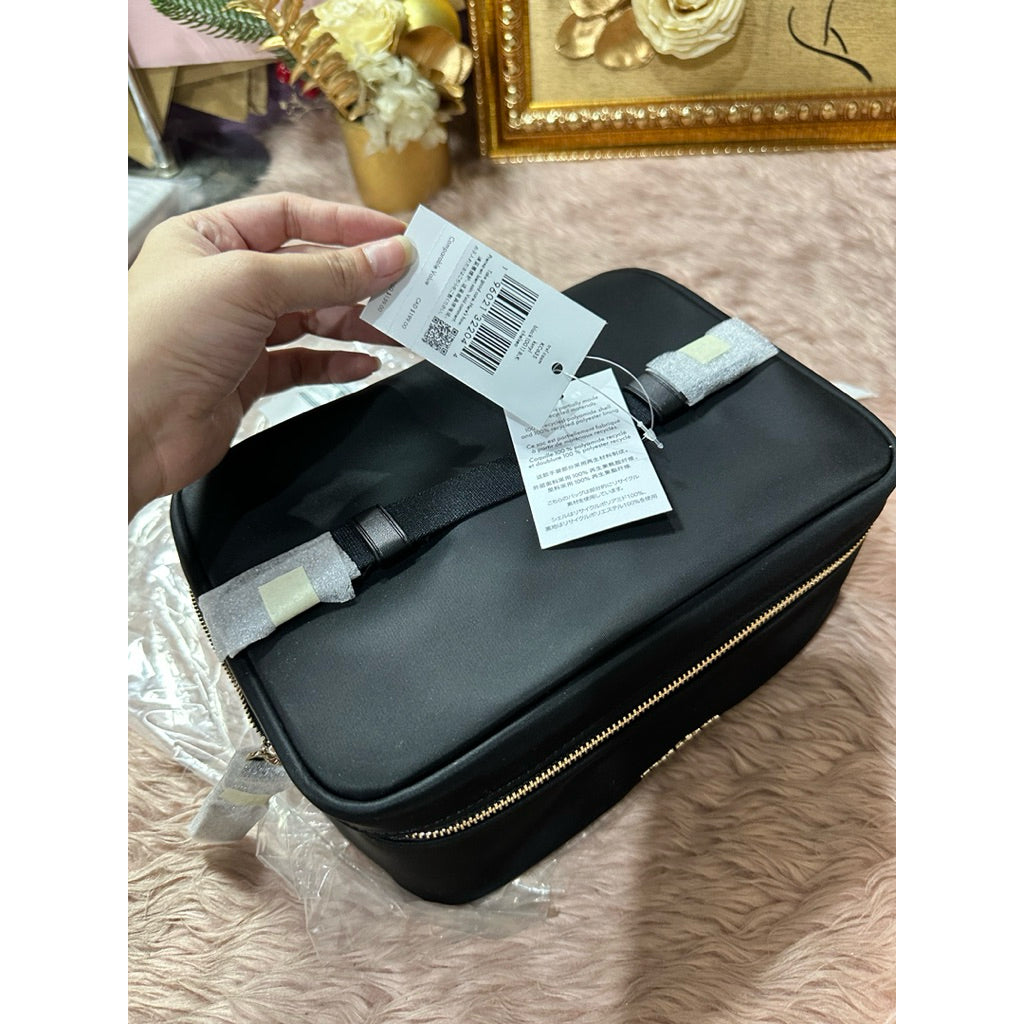 ORIG & IMPORTED Kate Spade KS Chelsea Travel Cosmetic Case Nylon Black Pouch