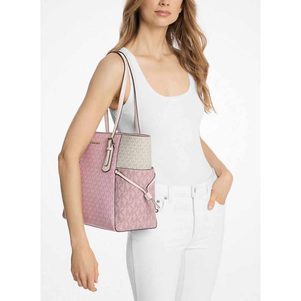 ORIG & IMPORTED MK Voyager Large Signature Logo Tote Bag Pink