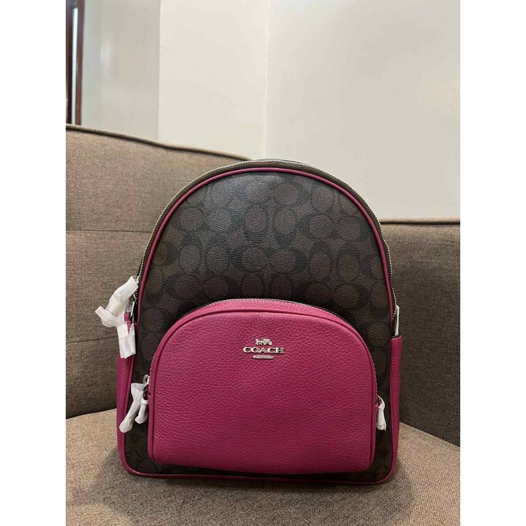 ORIG & IMPORTED CCH Medium Court Backpack In Signature Canvas Brown/Pink Bag