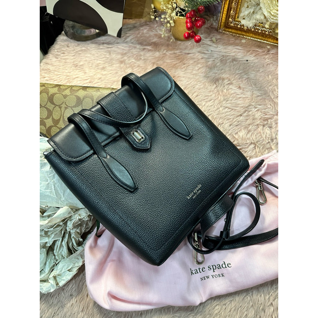 ORIG Preloved KS Retail Essential Medium North South Tote Black Bag