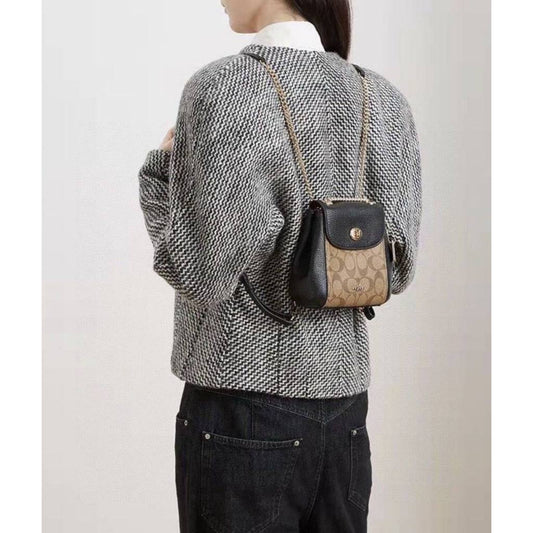 ORIG Preloved CCH Convertible Mini Backpack Khaki/Black Bag