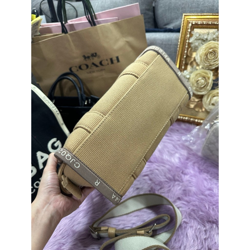 ORIG Preloved MJ The Jacquard Small Tote Bag Camel Brown