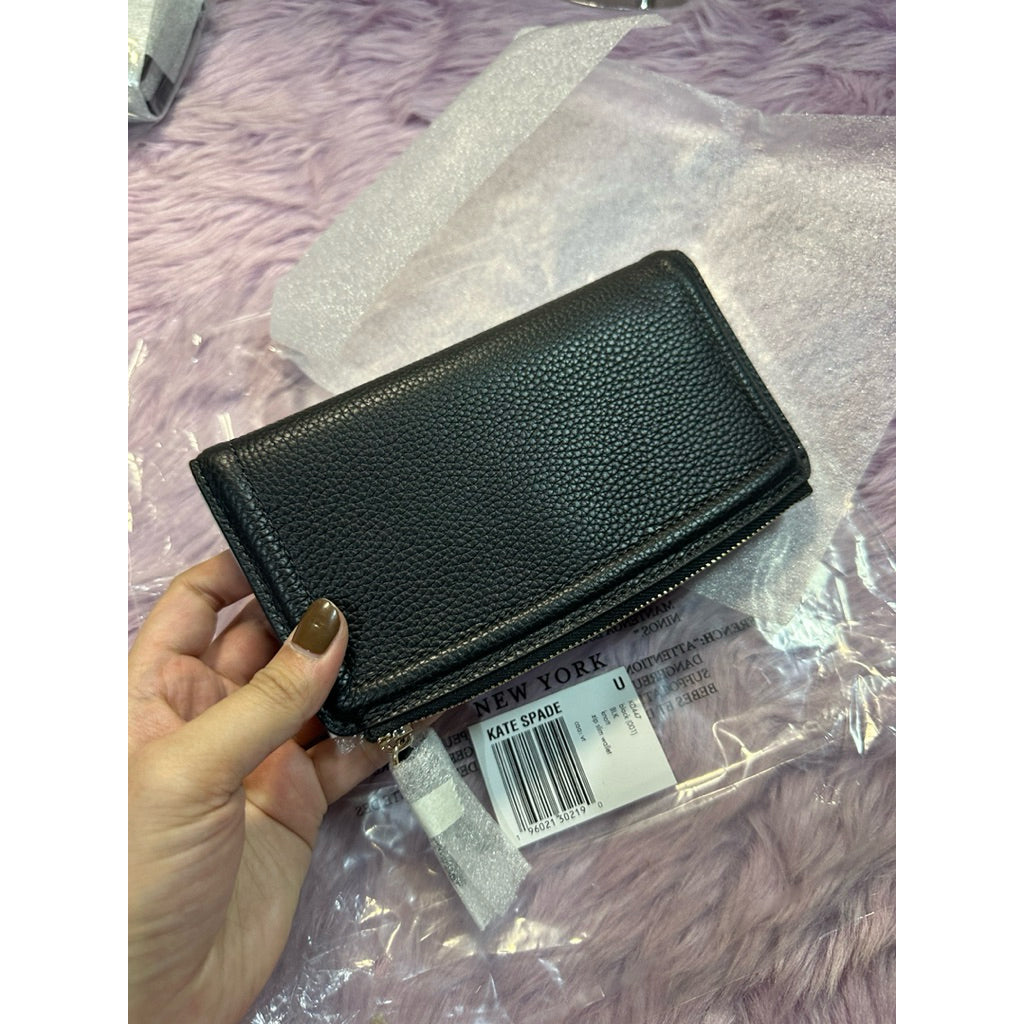 ORIG & IMPORTED KS Knott Zip Slim Black Wallet