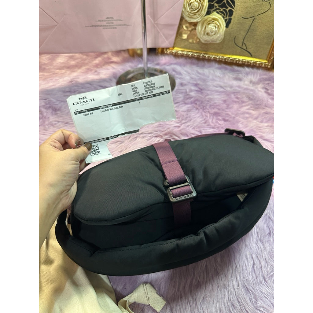 AUTHENTIC/ORIGINAL CCH Retail Coachtopia Loop Puffy Wavy Dinky Bag Black