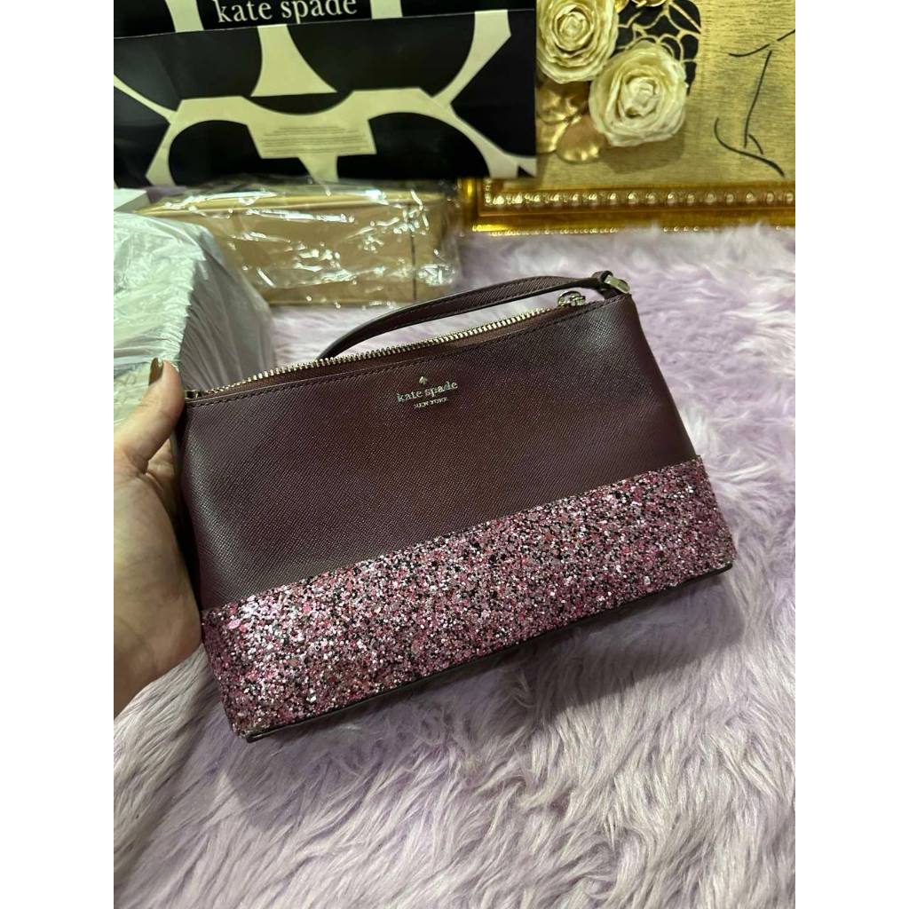 ORIG Preloved KS Greta Glitter Ramey Crossbody Small Pink Bag