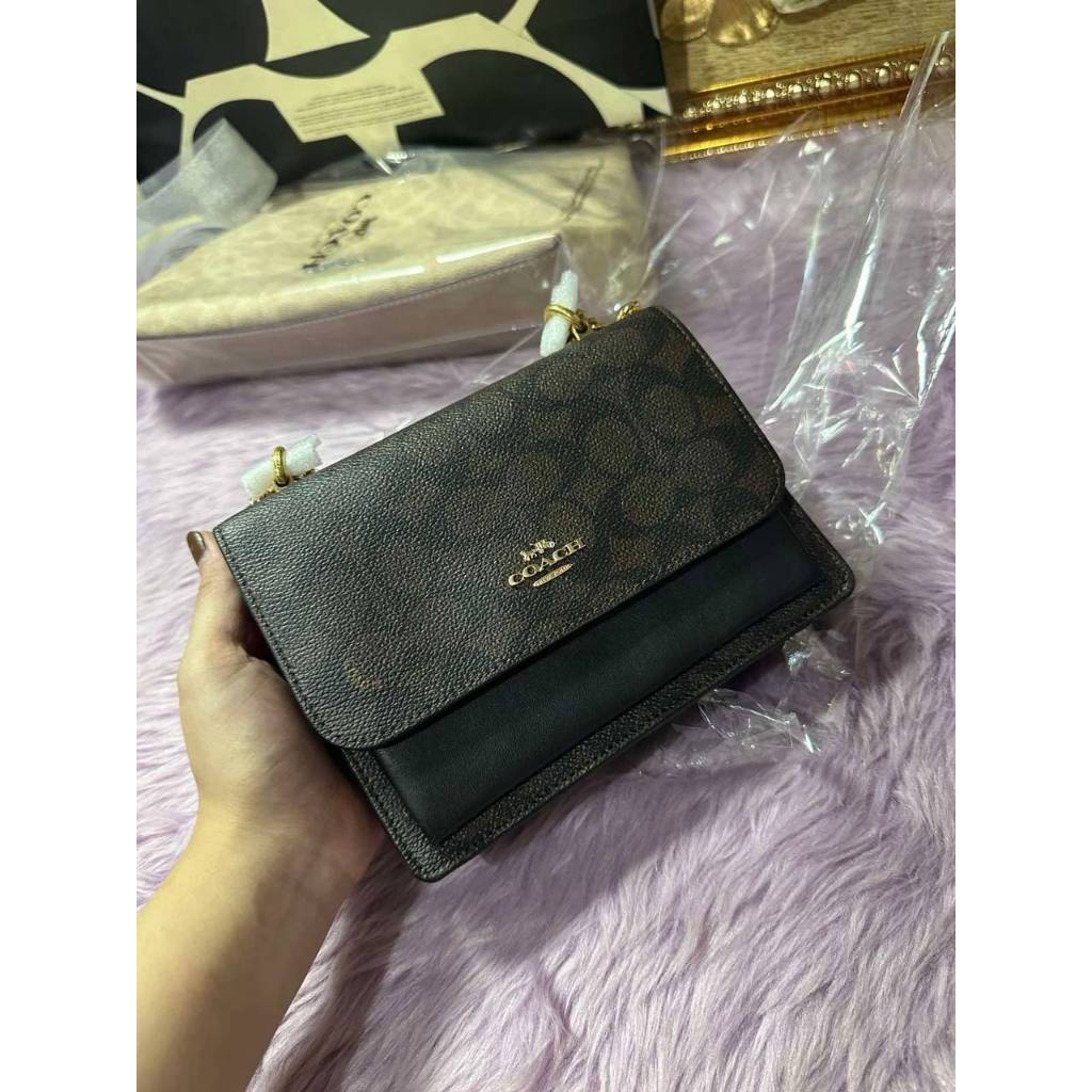 ORIG & IMPORTED CCH Mini Klare Crossbody Small Bag In Signature Canvas in WALNUT BROWN