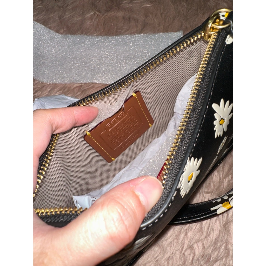 ORIG & IMPORTED CCH Swinger Bag 20 With Floral Print Small Black Bag