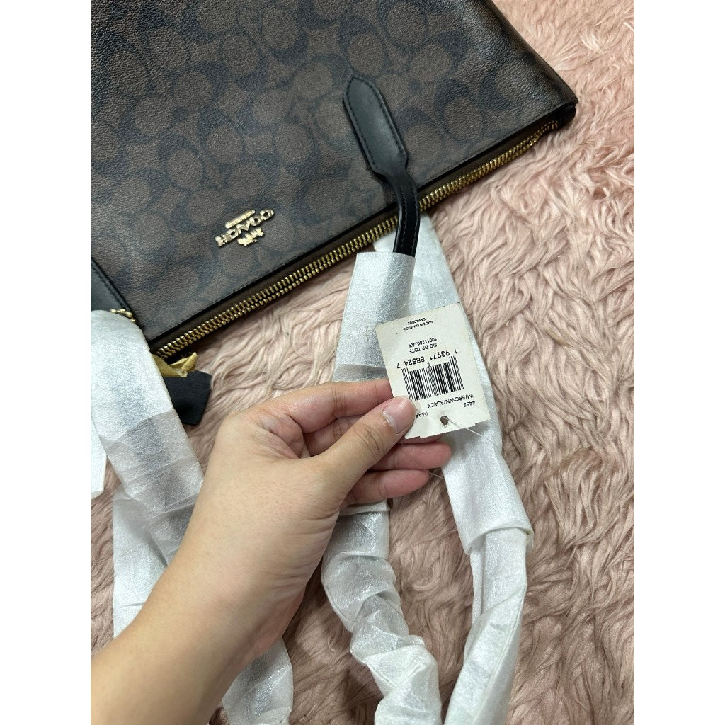 ORIG & IMPORTED CCH Zip Top Tote Large Brown Bag