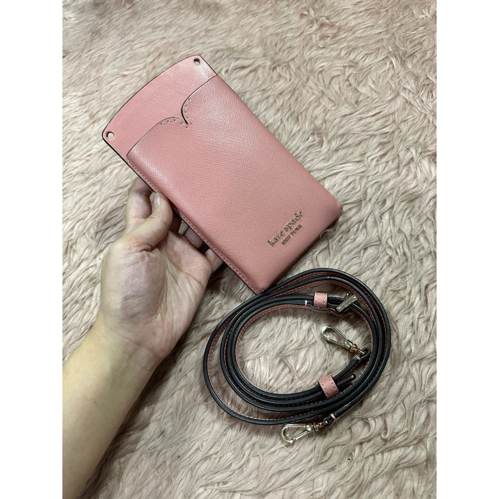 ORIG Preloved KS Spencer Slim Crossbody Phone Small Pink Bag