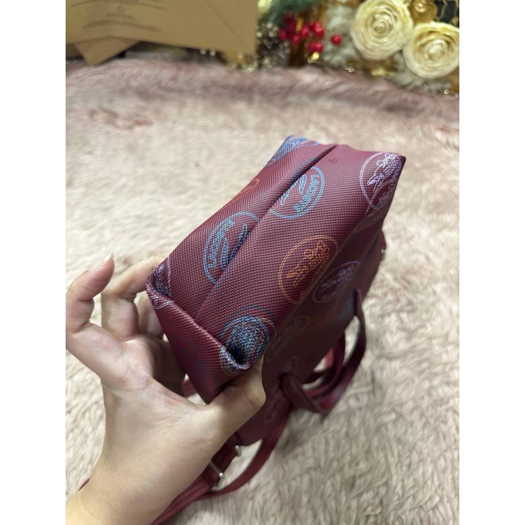ORIG Preloved LCT Concept Croc Women's Burgundy Mini Red Bag