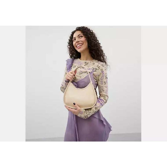 ORIG & IMPORTED CCH Retail Ergo Bag In Croc Embossed Coachtopia Leather Cream white bag