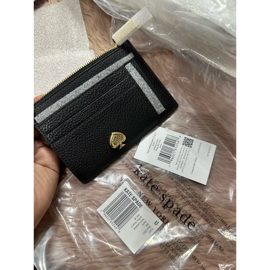 AUTHENTIC/ORIGINAL KS Kayla Large Slim Cardholder Wallet Brown/Black