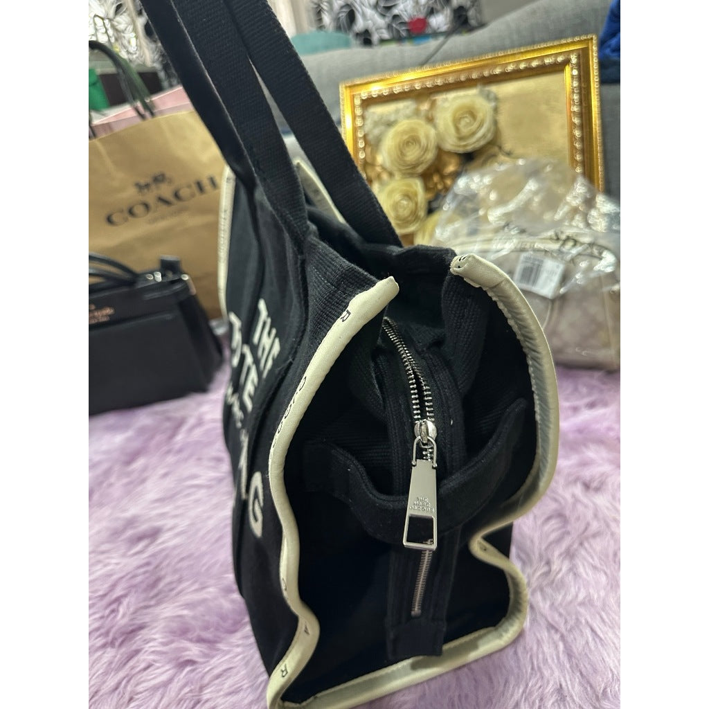 ORIG Preloved MJ The Jacquard Large Tote Bag Black
