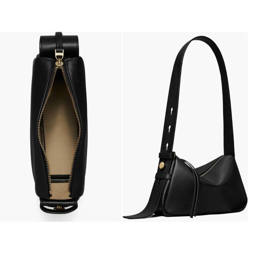 ORIG & IMPORTED TBurch Small Romy Leather Shoulder Bag Black