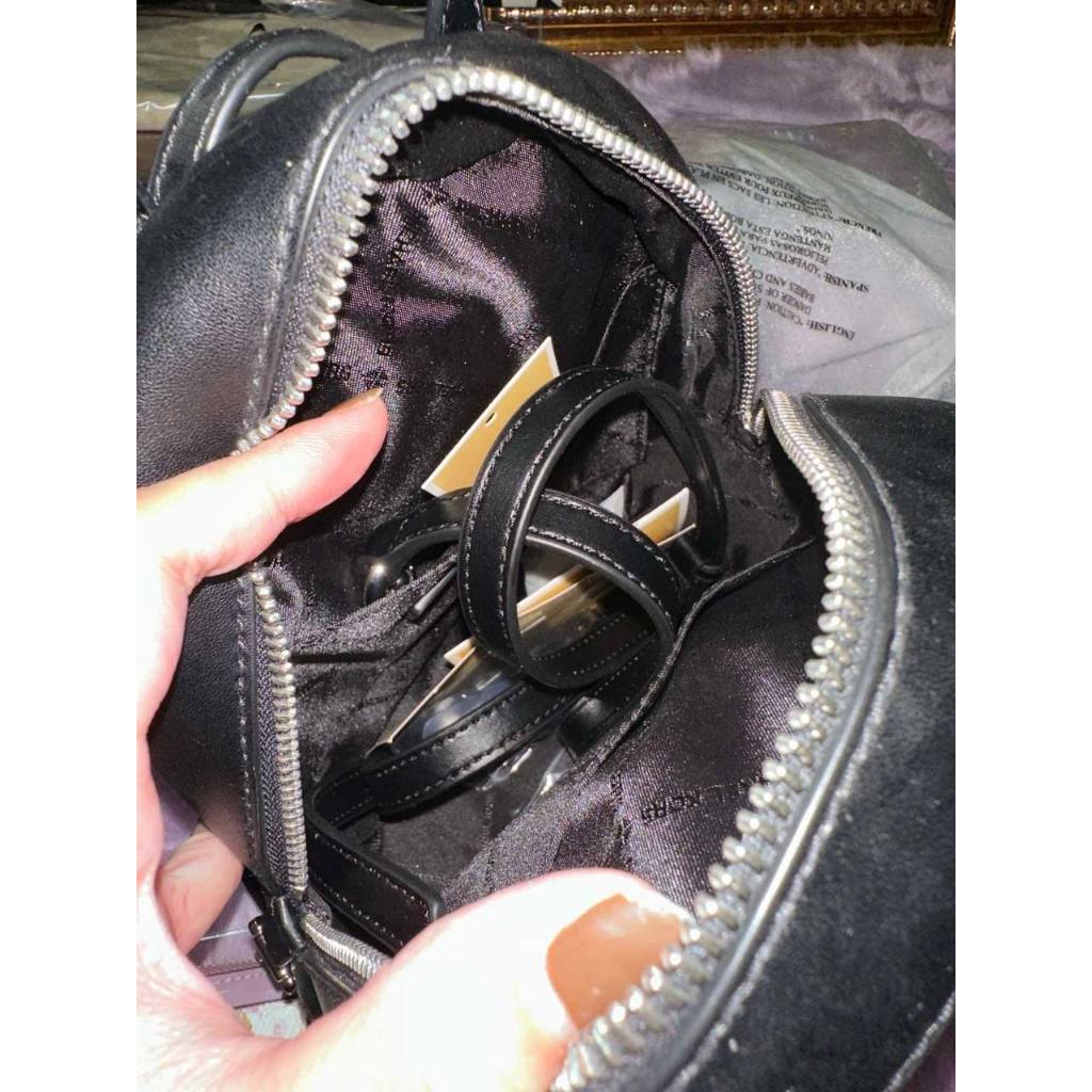 ORIG Preloved MK Jaycee XS Small Pebbled Leather Convertible Backpack Black Bag