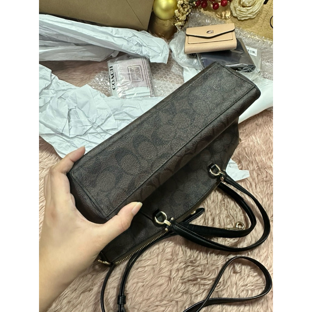 ORIG & IMPORTED Preloved CCH Prairie Satchel Bag In Brown/Black