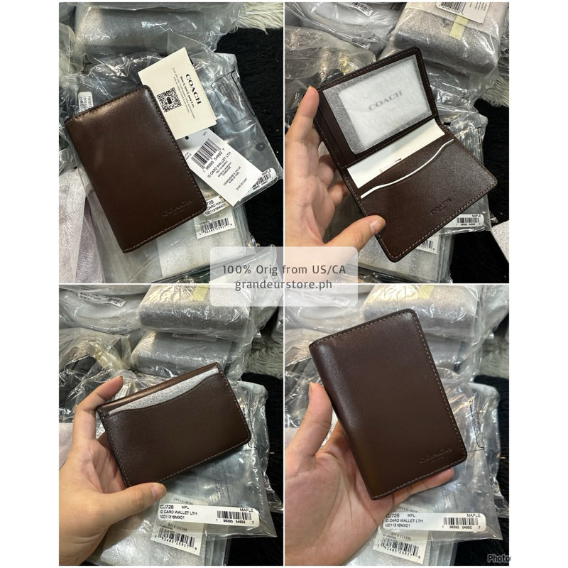 ORIG & IMPORTED CCH ID Wallet In Signature Canvas Small Men Card Holder Wallet