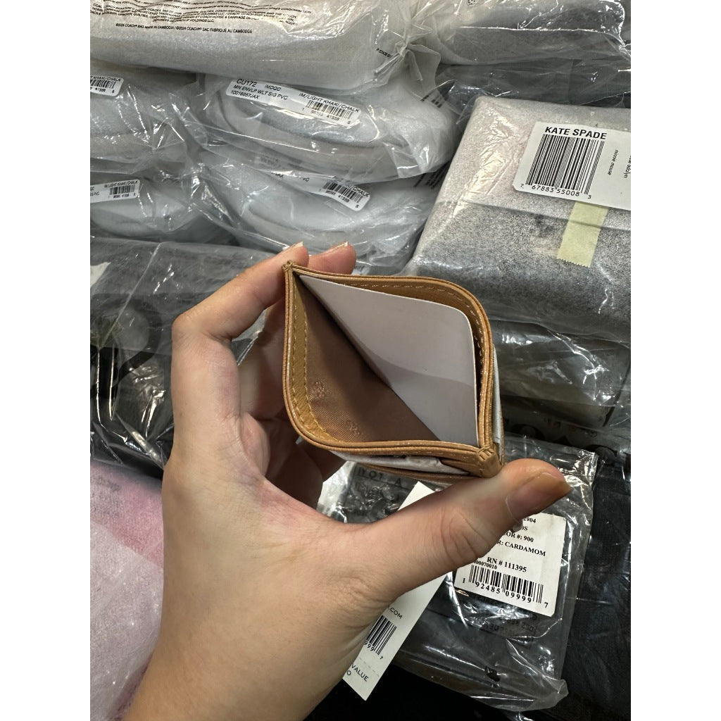 ORIG & IMPORTED TB Emerson Slim Card Case Small Wallet Brown