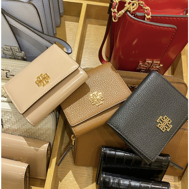 ORIG & IMPORTED TB Britten Compact Trifold Wallet Brown Black