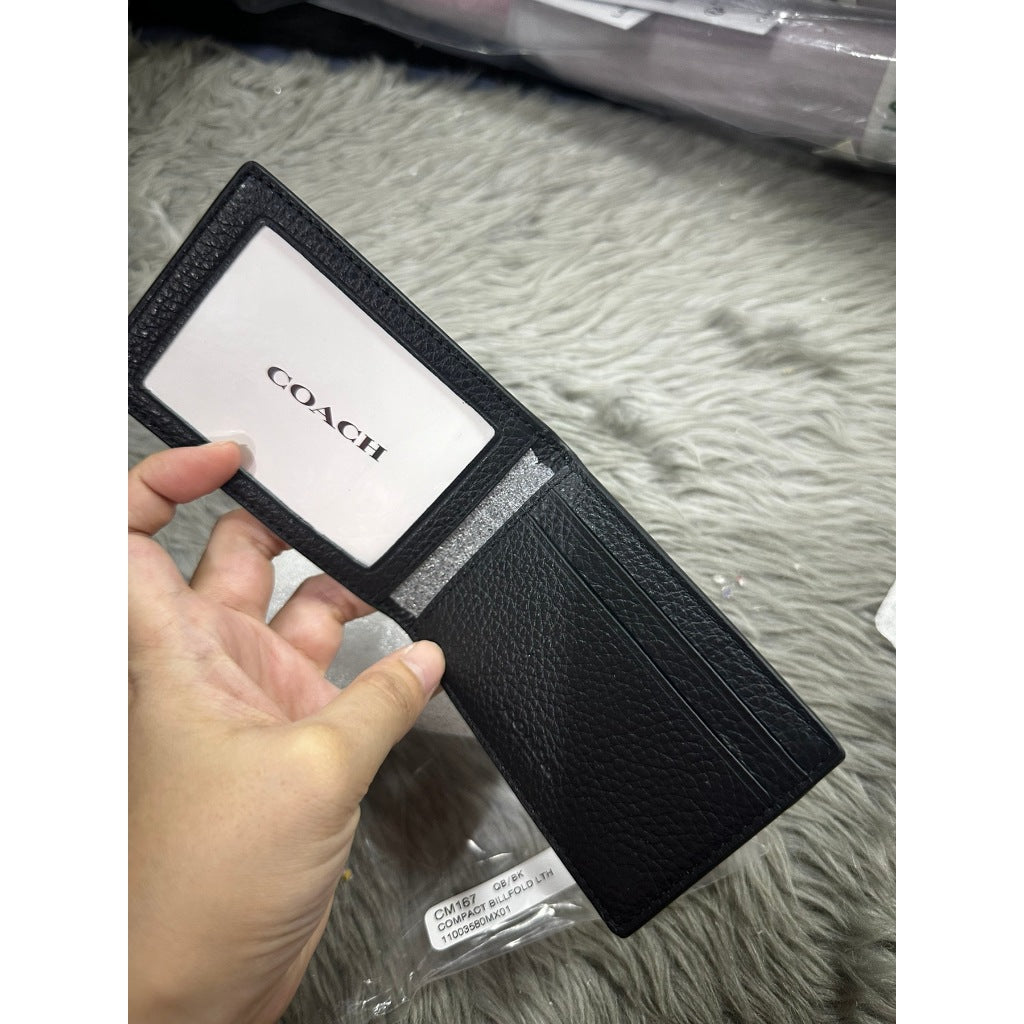 ORIG & IMPORTED CCH Compact Small Slim Bifold Men's Wallet Black
