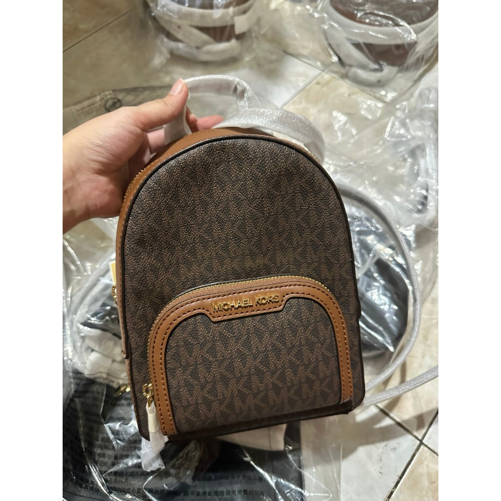 ORIG & IMPORTED MK Jaycee Mini Convertible Backpack Crossbody Bag Brown Black