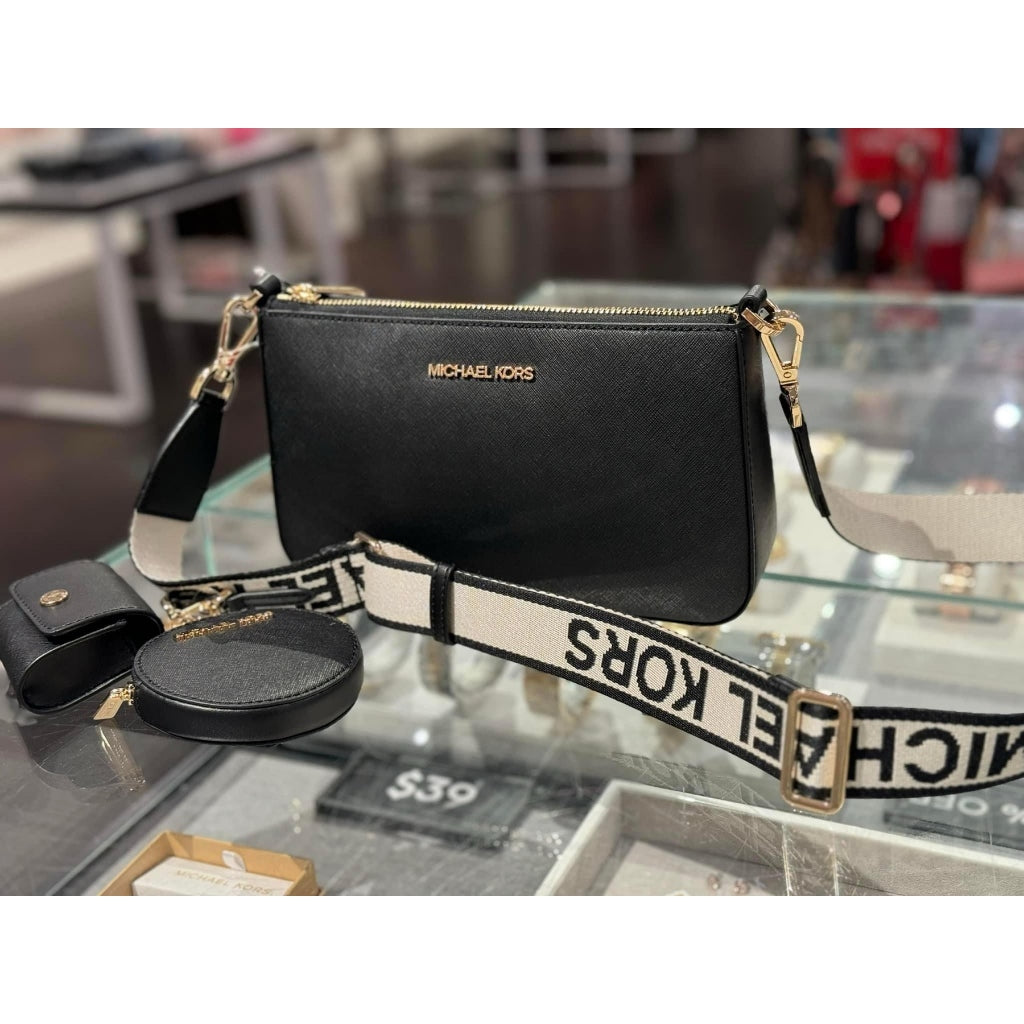 ORIG & IMPORTED MK Jet Set Crossbody Tech Attachment Bag in Black