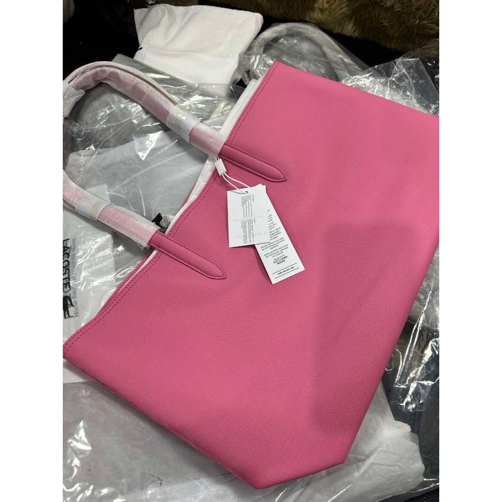 ORIG & IMPORTED LCT Anna Reversible Large Tote Bag with Pouch Black/Pink