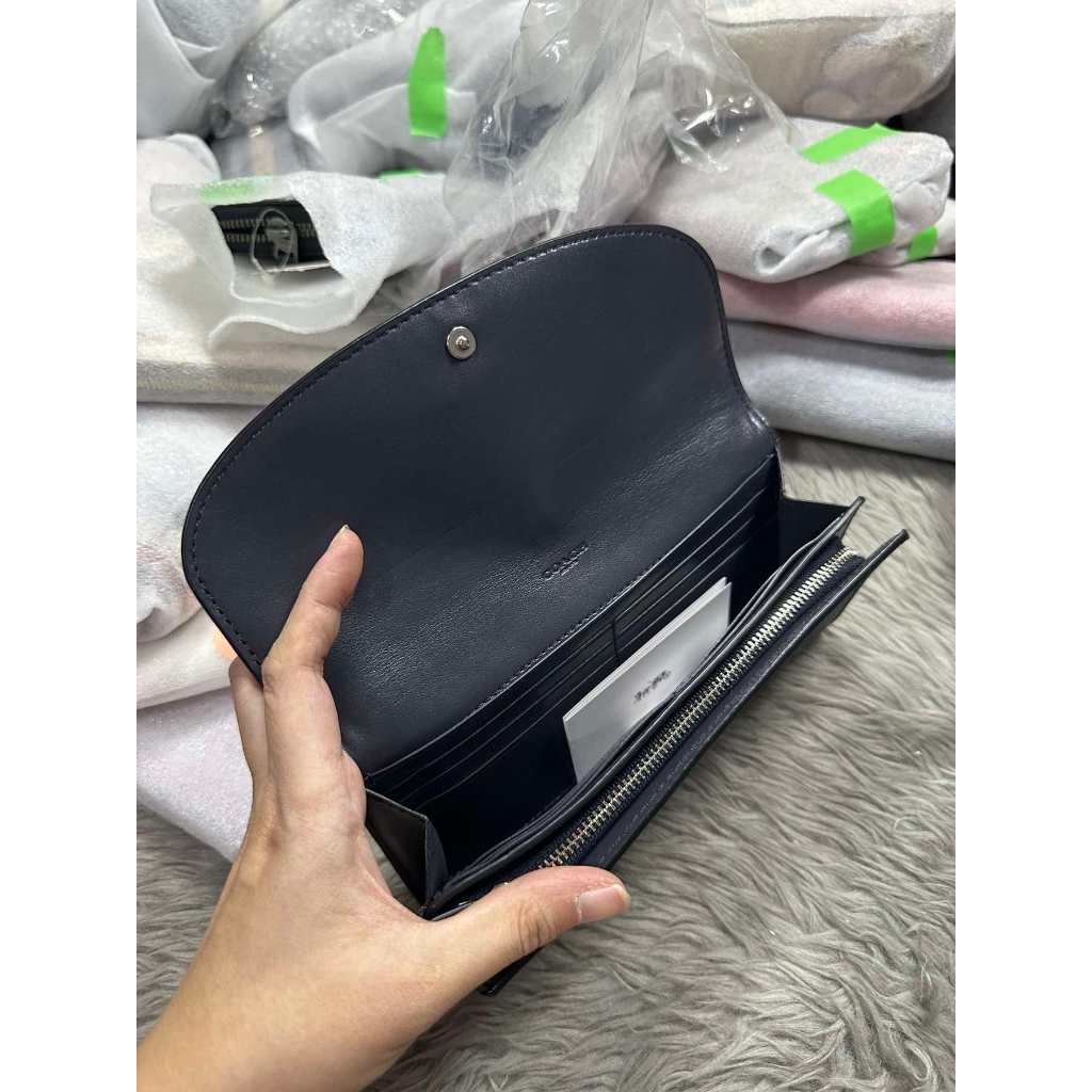 ORIG & IMPORTED CCH Slim Envelope Long Wallet Navy Blue