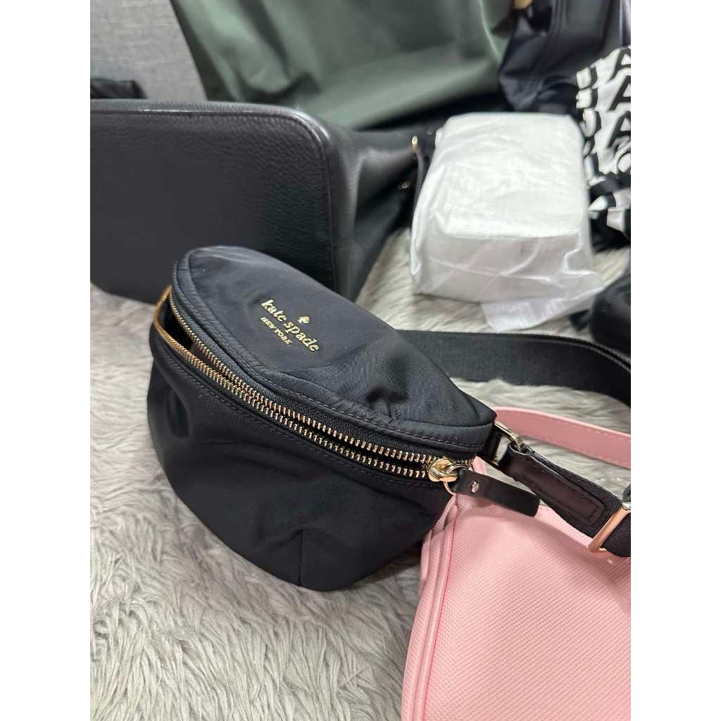 ORIG Preloved KS Watson Lane Nylon Belt Small Bag Black