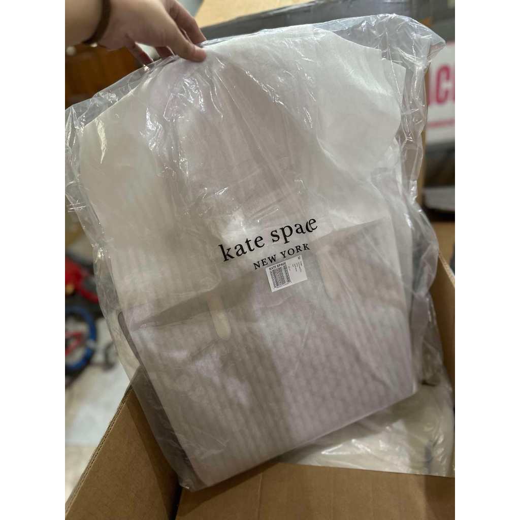 ORIG & IMPORTED KS Signature Spade Flower Large Tote Bag Beige