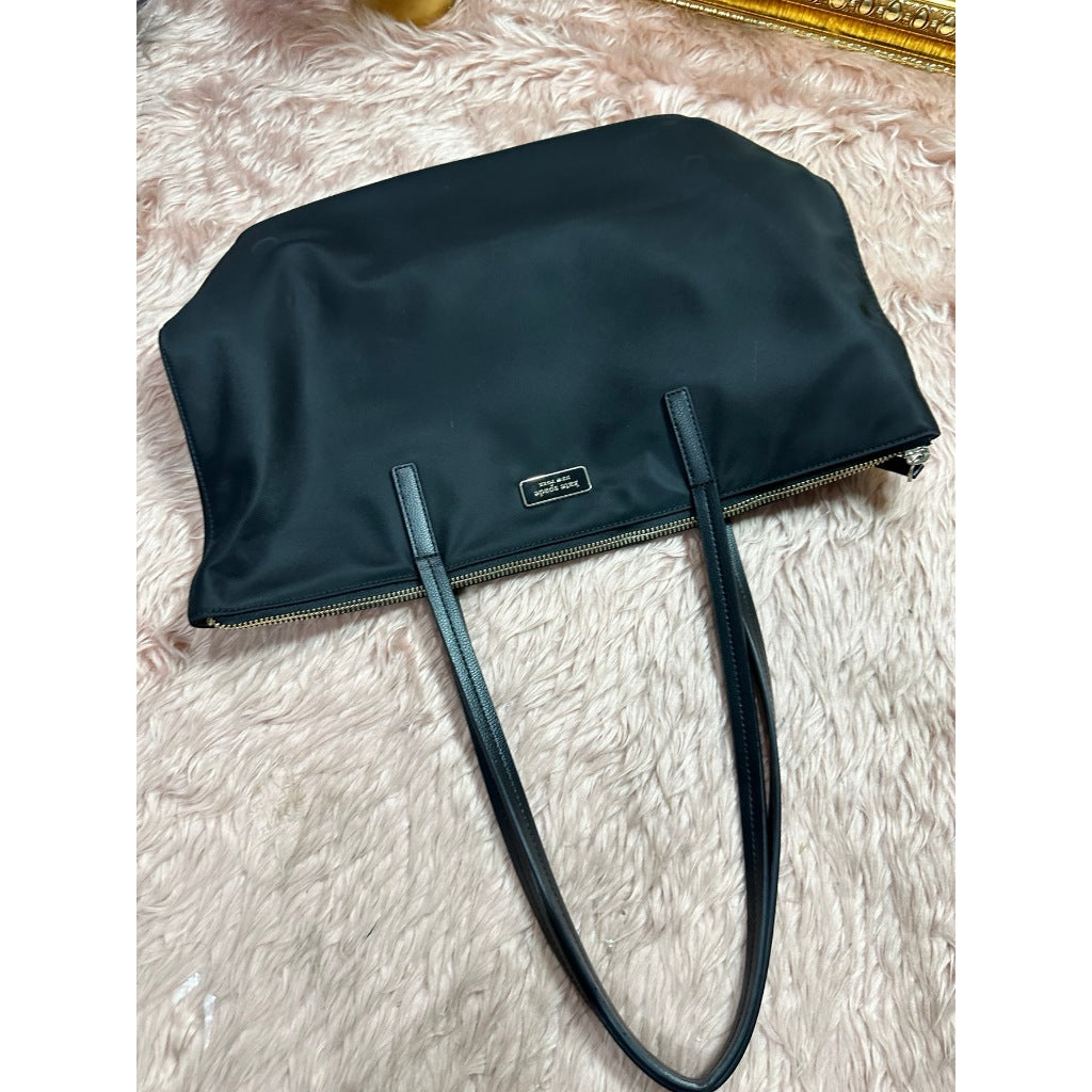 ORIG Preloved KS Kitt Nylon Medium Tote Black Bag