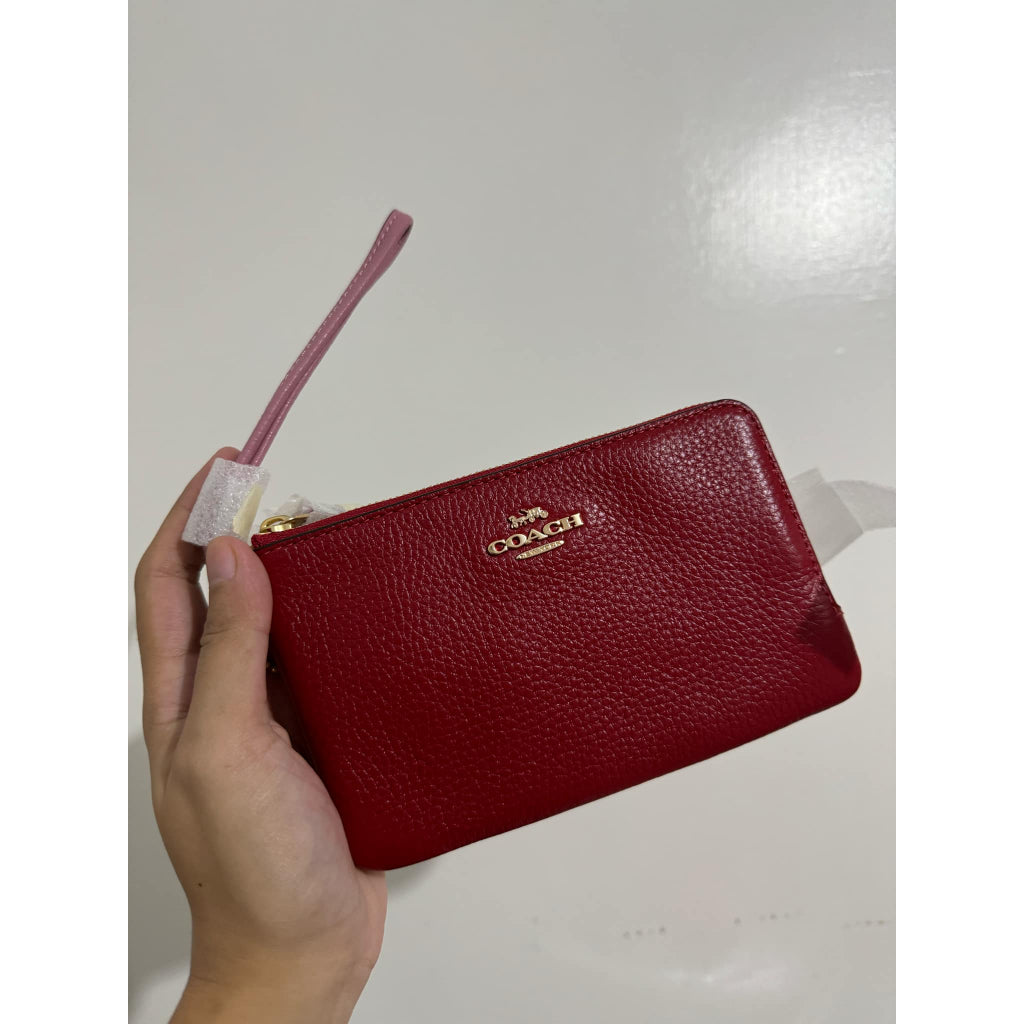 ORIG & IMPORTED CCH Medium Double Corner Zip Wallet In Red