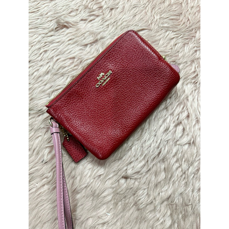 ORIG & IMPORTED CCH Medium Double Corner Zip Wallet In Red