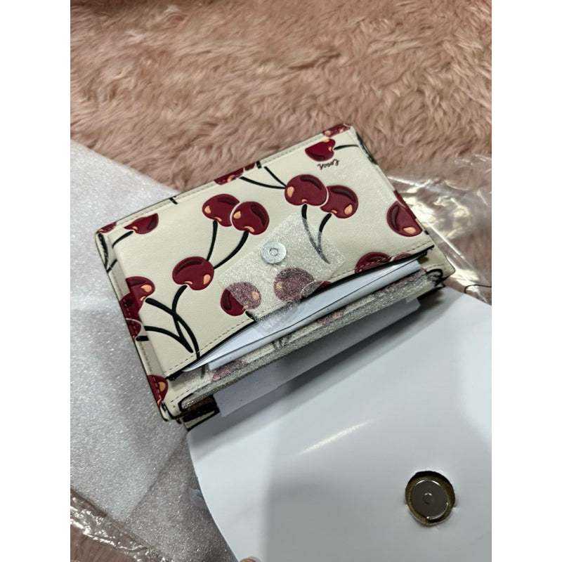 ORIG & IMPORTED CCH Mini Klare Crossbody White Bag With Cherry Print