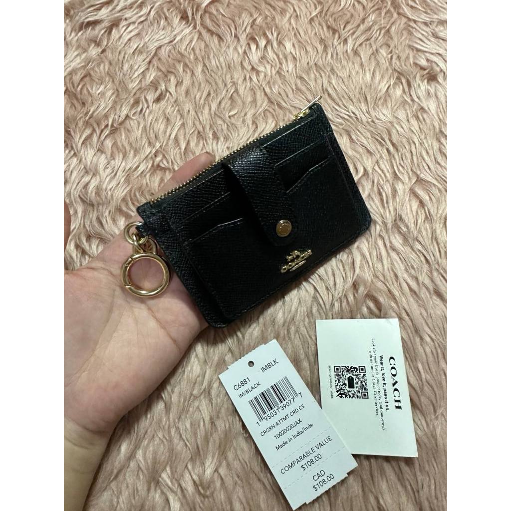 ORIG & IMPORTED Preloved CCH Attachment Card Case Slim Black Wallet
