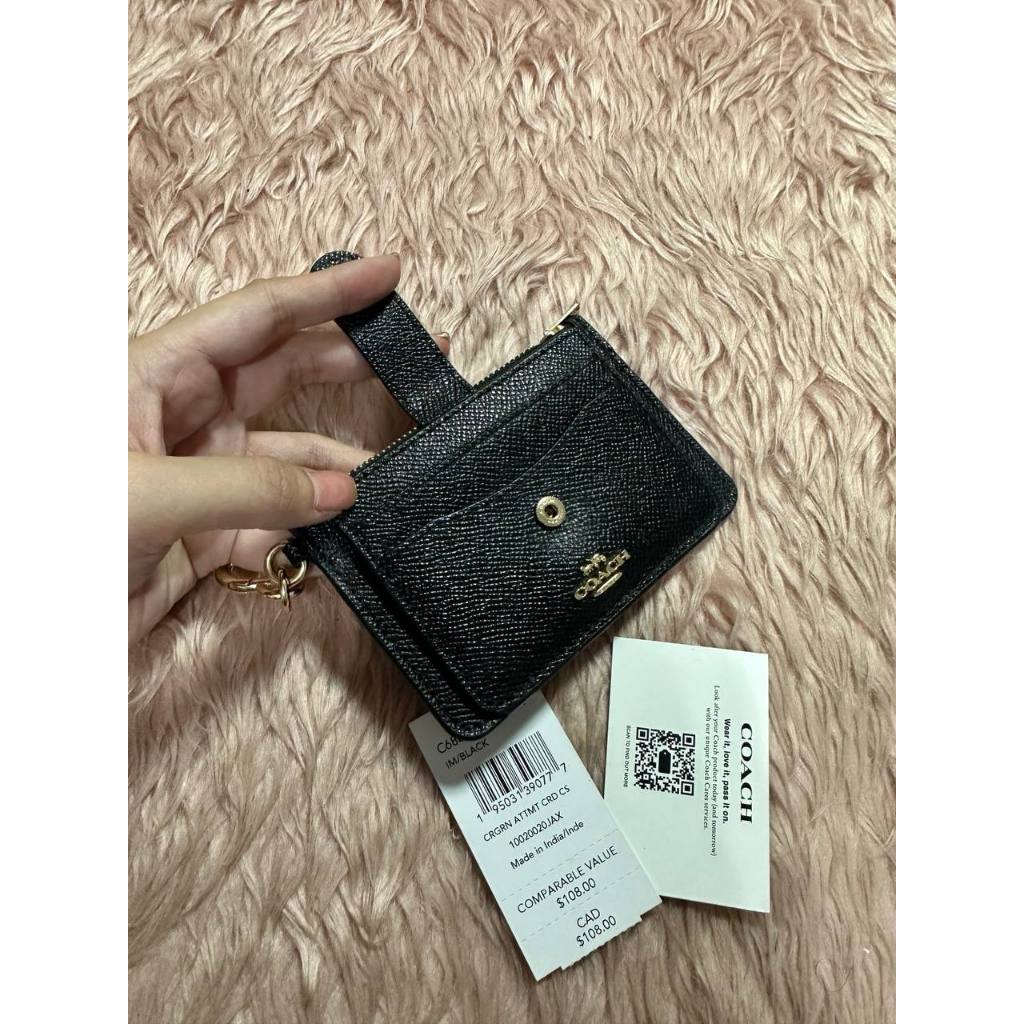 ORIG & IMPORTED Preloved CCH Attachment Card Case Slim Black Wallet