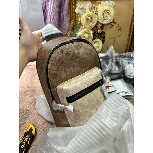 ORIG & IMPORTED CCH West Pack In Blocked Signature Canvas Men Brown Body Bag