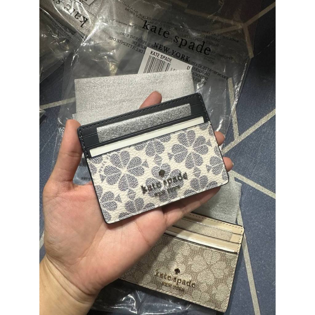 ORIG & IMPORTED KS Madison Small Slim Card Holder Wallet Black Beige Pink White