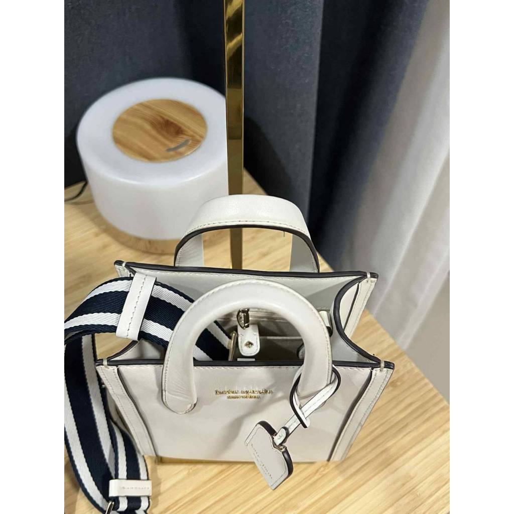 ORIG & IMPORTED Preloved KS Retail Manhattan Mini Tote Bag Optic White