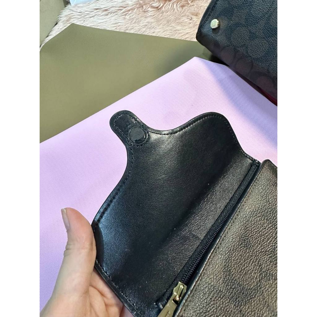 ORIG & IMPORTED Preloved CCH Jade Medium Envelope Wallet Brown