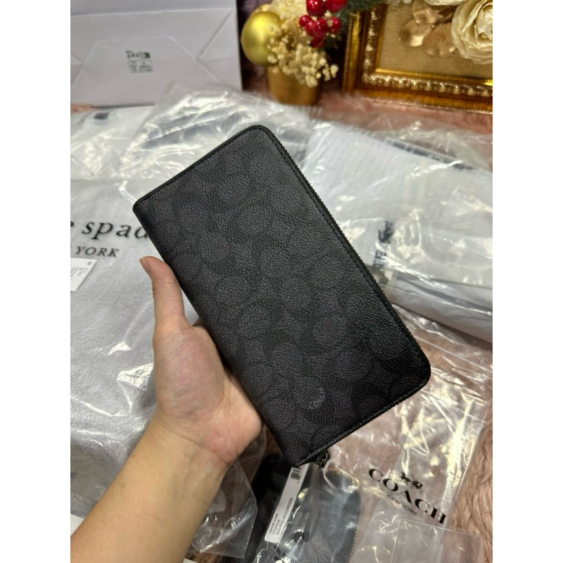 ORIG & IMPORTED CCH Accordion Long Men's Wallet In Signature Canvas Black