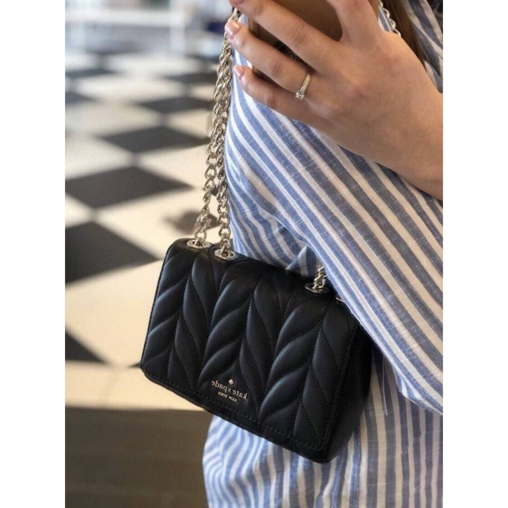 ORIG Preloved KS Briar Lane Quilted Mini Emelyn Crossbody Black Bag