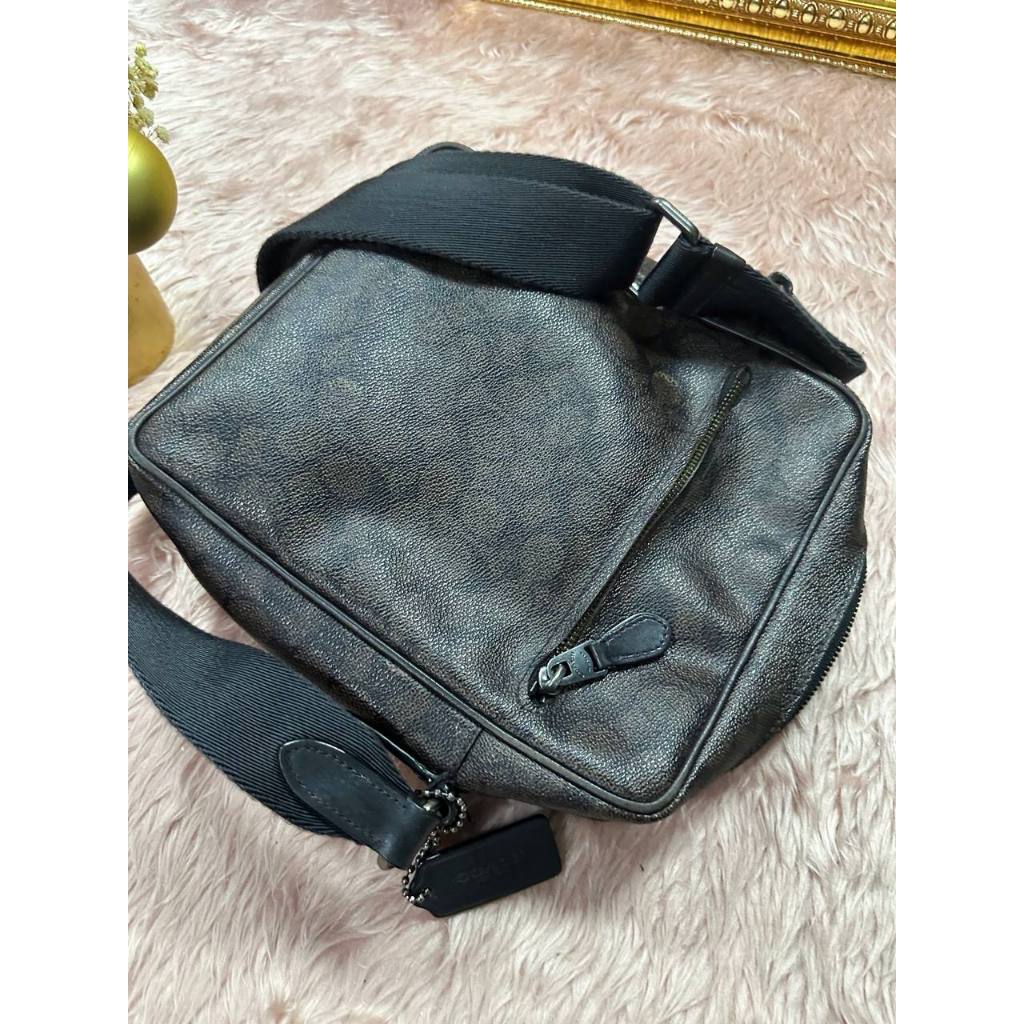 ORIG Preloved Repaired CCH Signature Metropolitan Flight Monogram Men Brown Bag