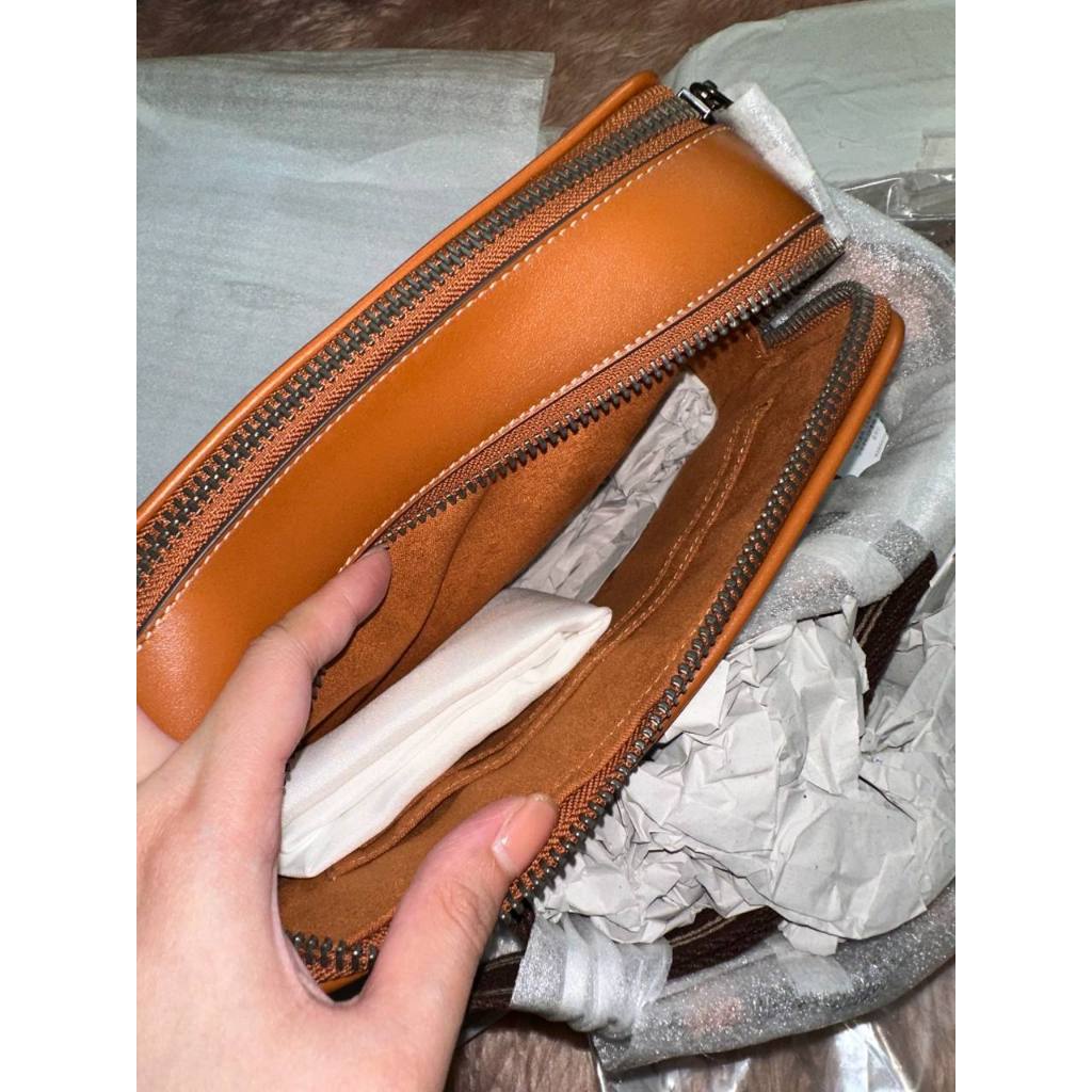 ORIG CCH RETAIL CHARTER CROSSBODY 24 IN MICRO SIGNATURE JACQUARD BROWN