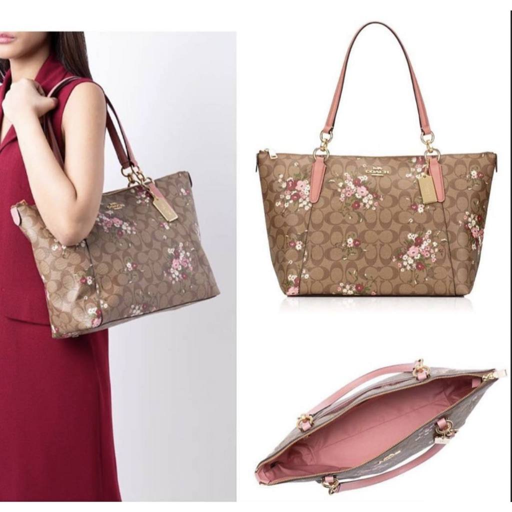 ORIG Preloved CCH Ava Tote Large Floral Brown Bag