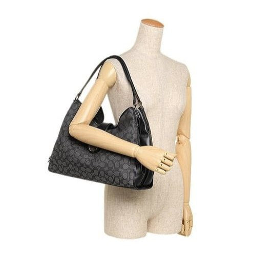 ORIG Preloved CCH Carlyle Shoulder Hobo Bag Black jacquard