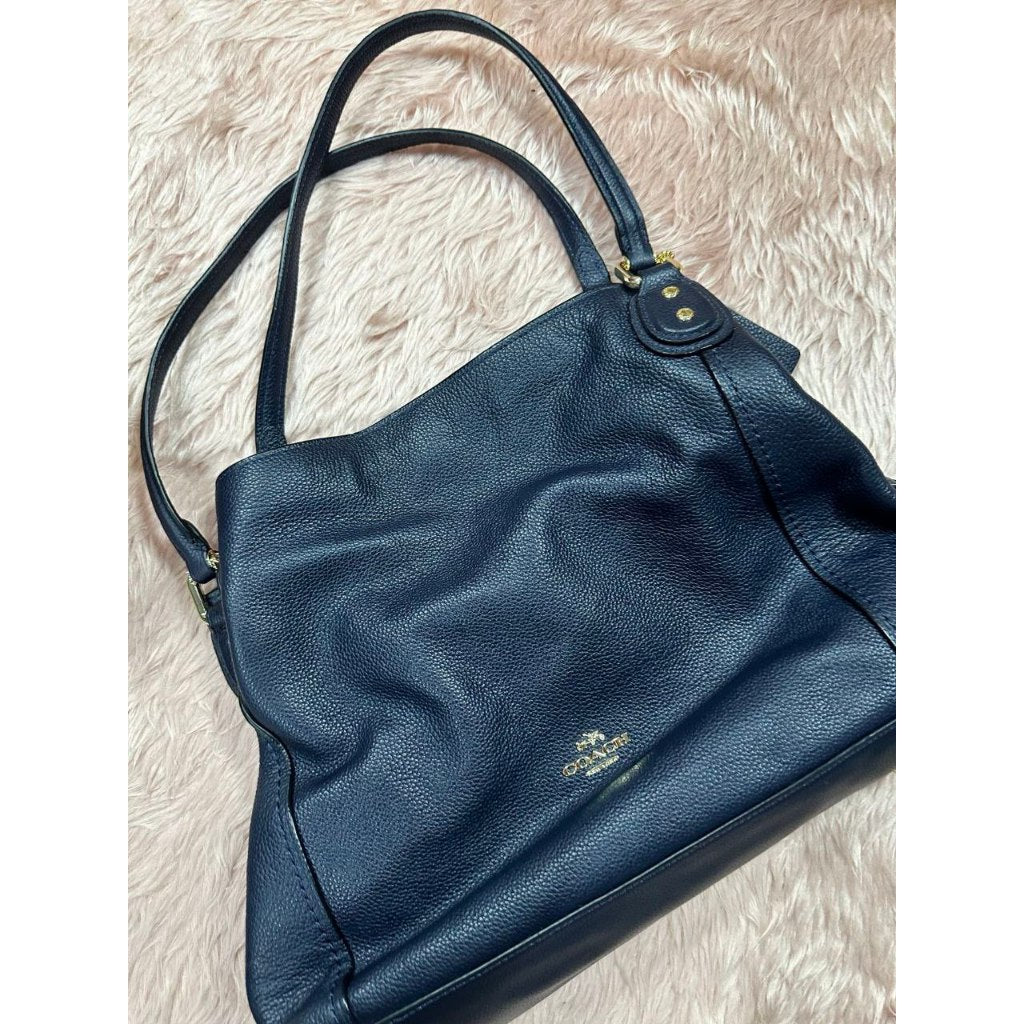 ORIG Preloved CCH Edie Large Hobo Shoulder Bag Navy Blue