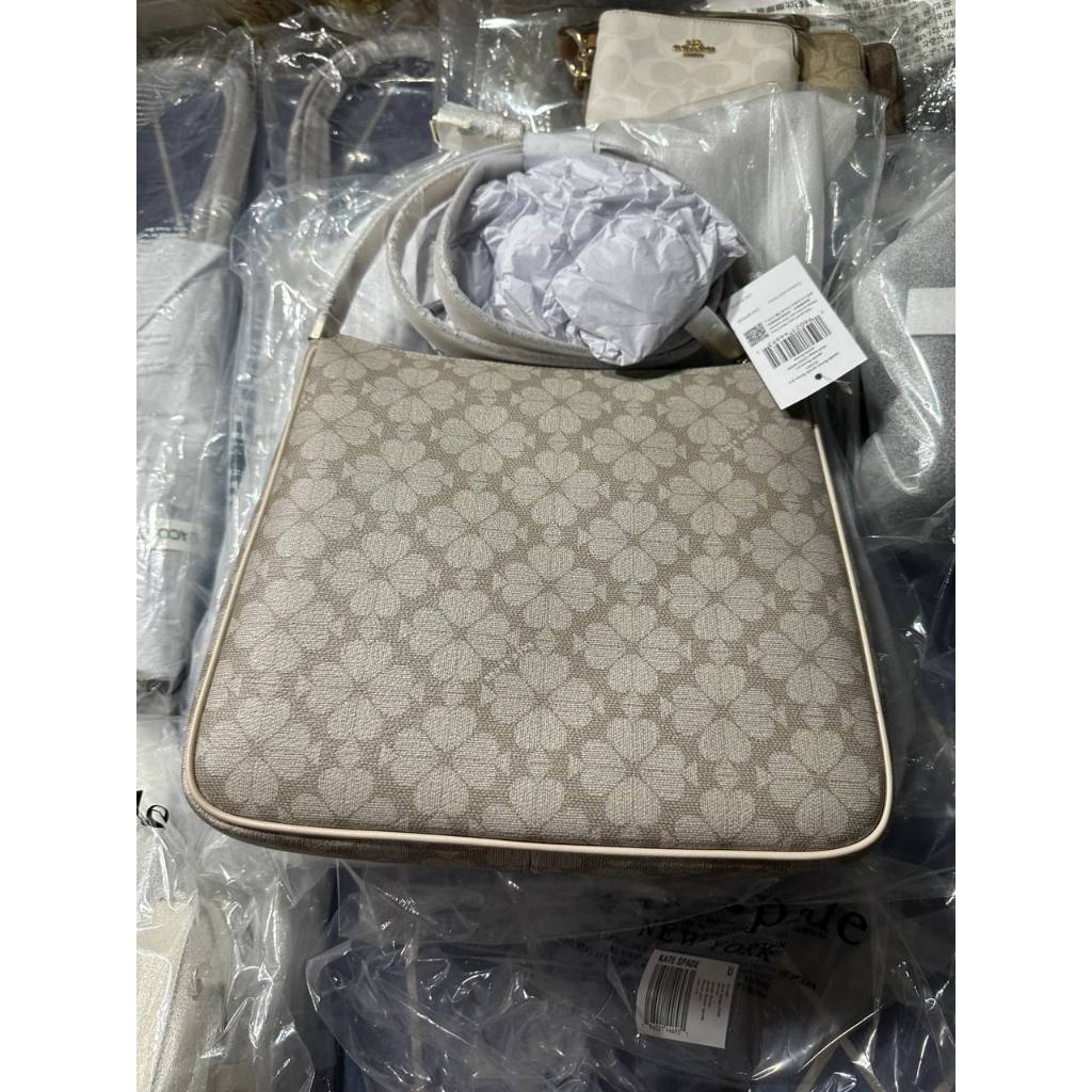 ORIG & IMPORTED KS Signature Spade Flower Swingpack File Bag Navy & Beige