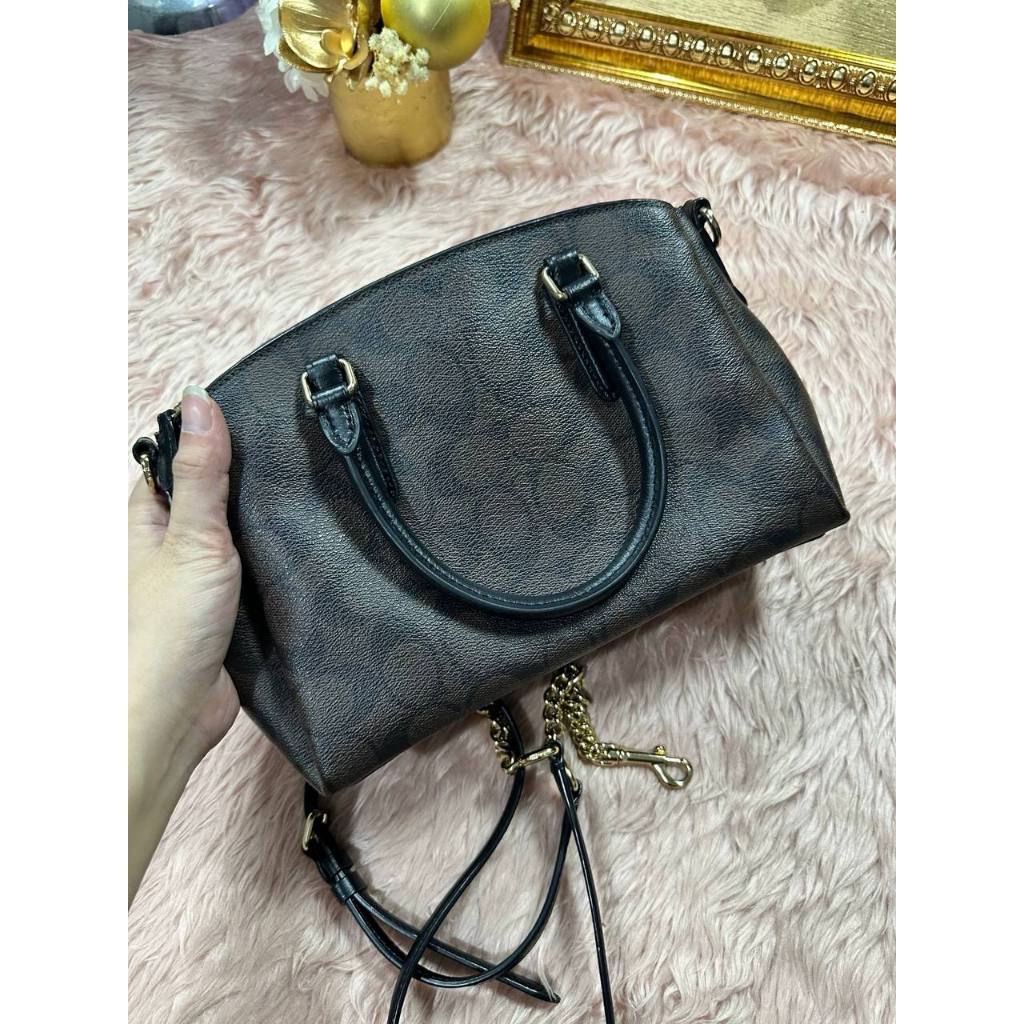 ORIG Preloved CCH Mini Sage Carryall Signature Brown Black Small Bag