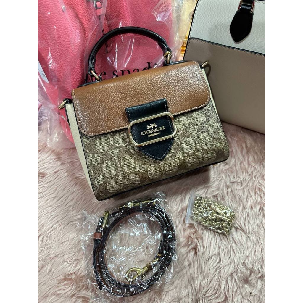 ORIG Preloved CCH Morgan Top Handle Satchel Bag Brown